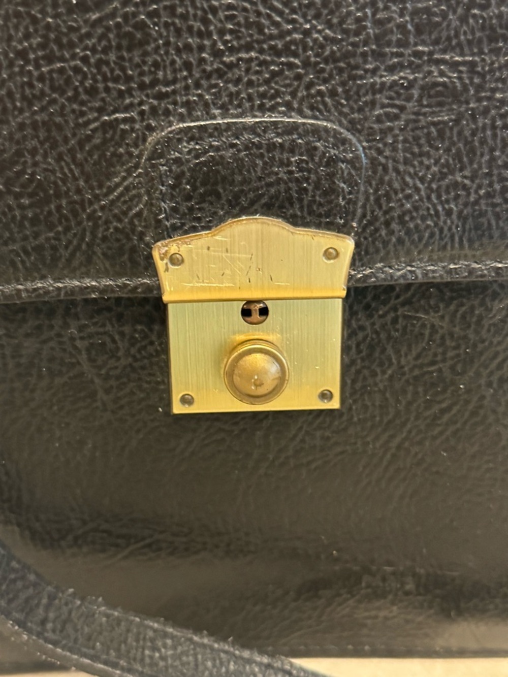 VTG Lancaster Paris Unisex Black Leather Satchel Crossbody Pristine Cond. - Picture 3 of 8